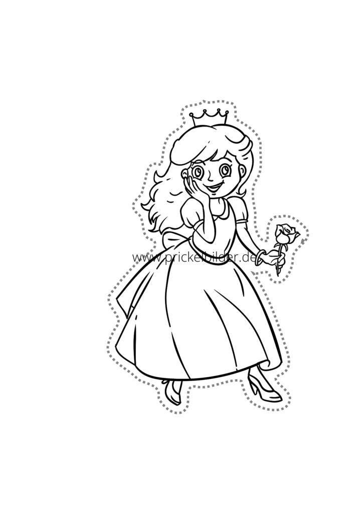 Prickelbild-kostenlos-01-Prinzessin-download